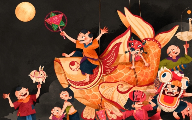 Hình ảnh rước đèn đã xuất hiện trong văn hóa người Việt từ xa xưa