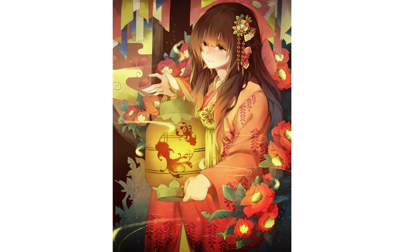 Hình ảnh anime phù hợp làm nền điện thoại, máy tính cho mùa lễ hội