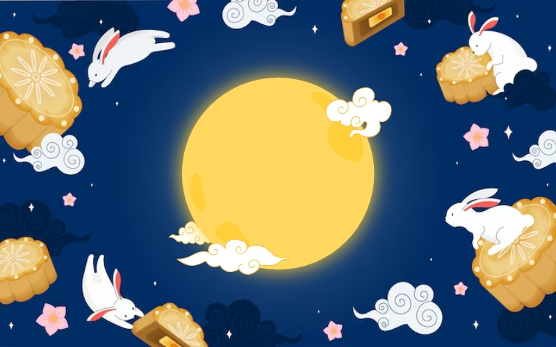 Thiết kế nền Trung Thu cần cân đối bố cục và phải giữ bản sắc truyền thống