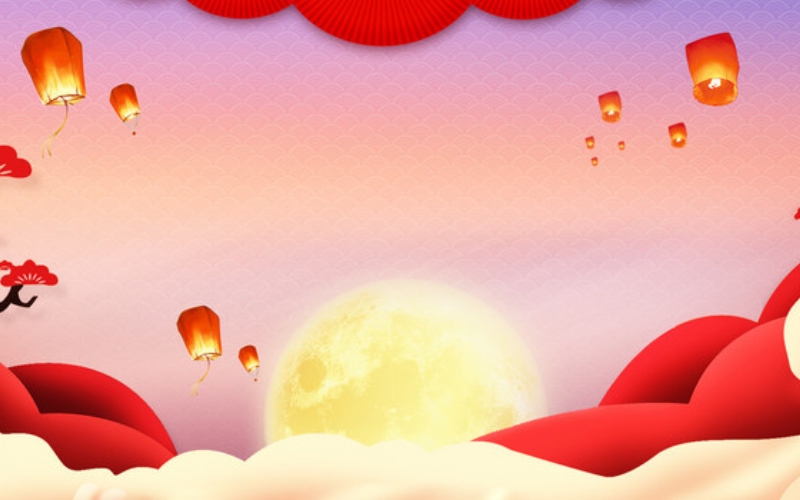 Background tối giản với hình ảnh trăng tròn