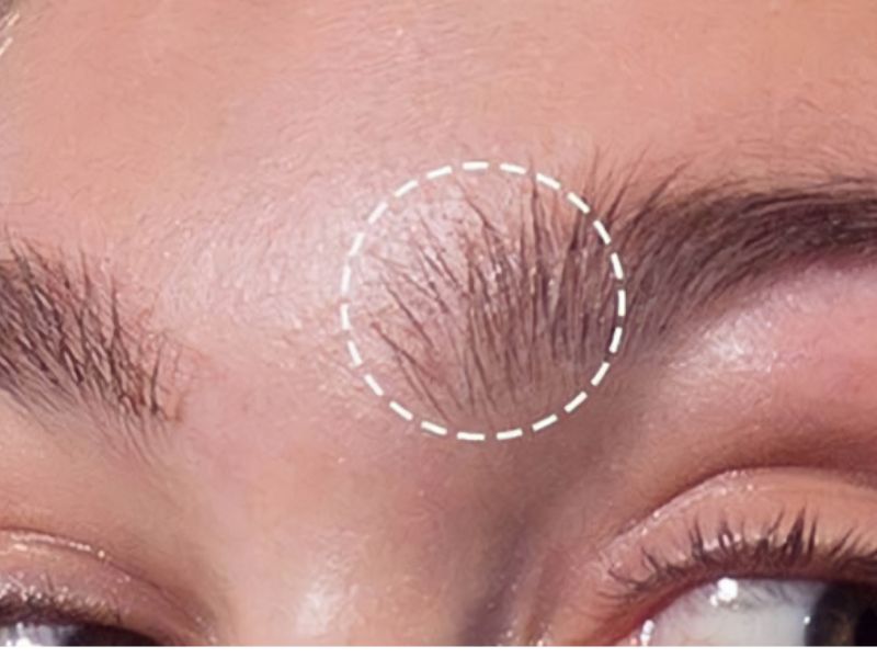 Các dáng đầu lông mày dựng ngược thường gặp 