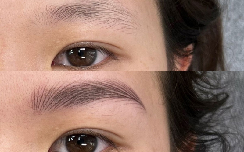 Chân mày nhạt thường thưa và kém nổi bật trên khuôn mặt