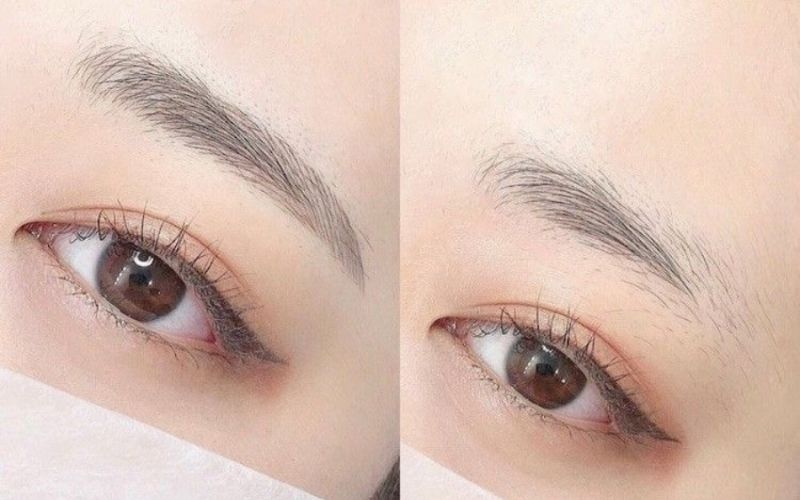 Phun xăm chân mày khắc phục lông mày ngắn