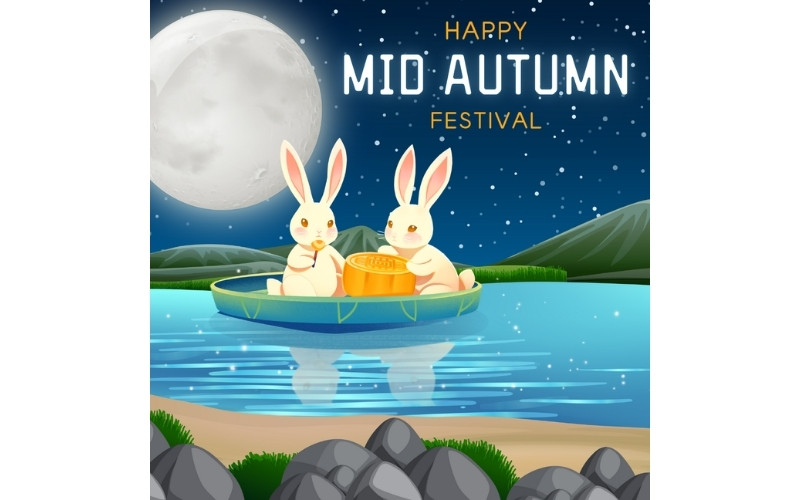 Nhân vật chính vẫn là các chú thỏ trắng cùng bánh Trung Thu