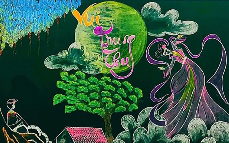 Tiến hành tô màu để hoàn thiện bản vẽ 