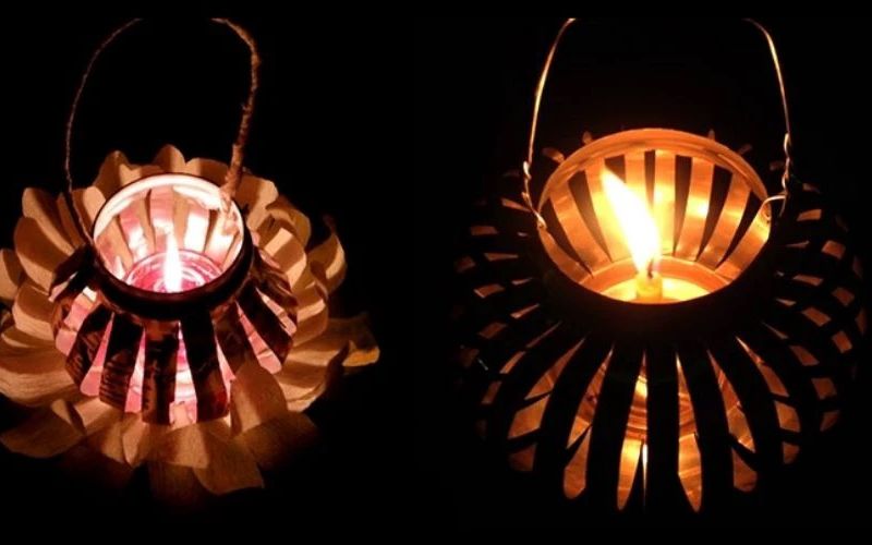 Làm đèn trung thu hình đốm lửa dễ dàng 