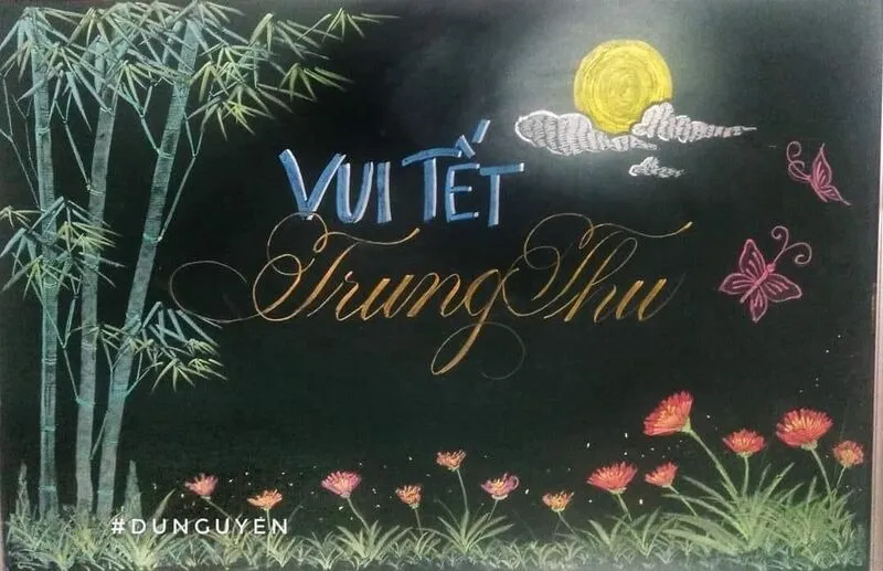 Mẫu bảng chủ đề Trung Thu