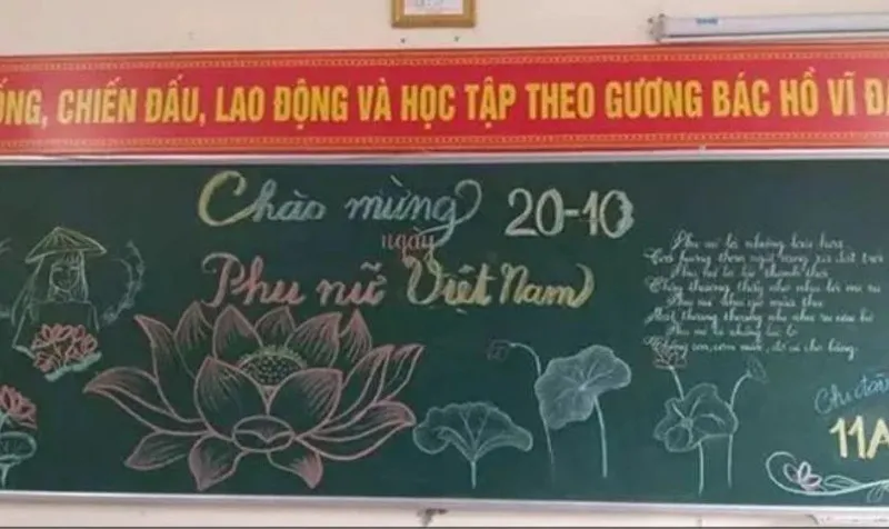 Mẫu bảng ngày lễ cùng thơ