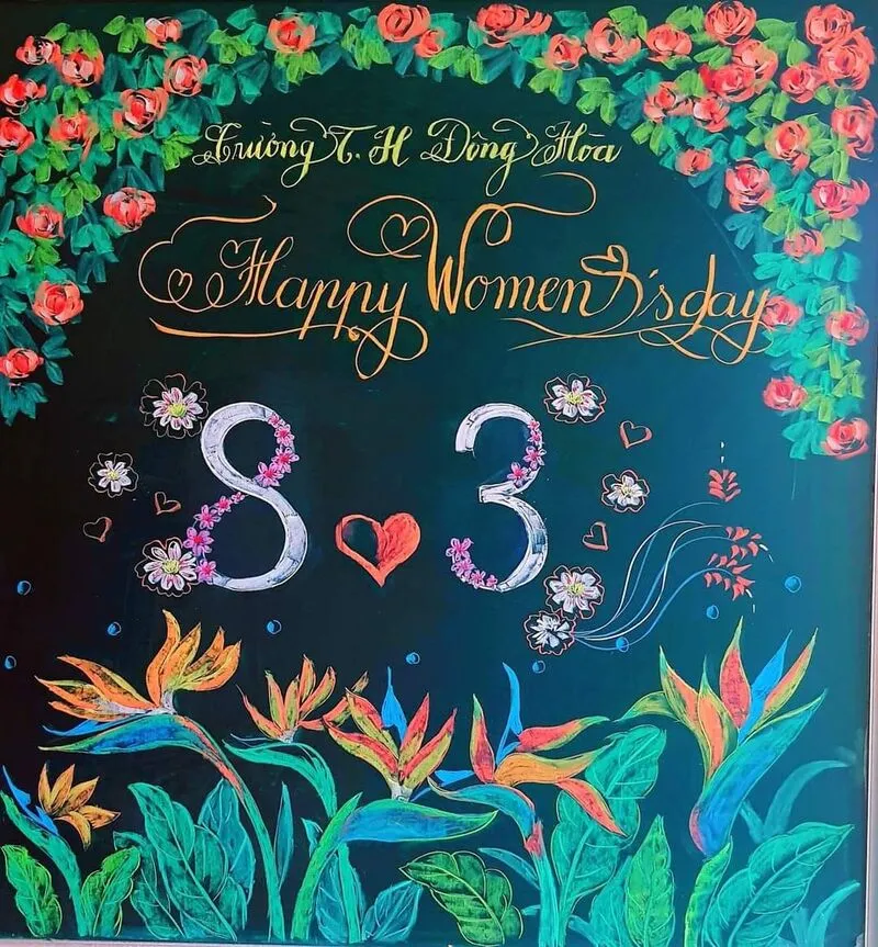 Mẫu vẽ bảng 20/10