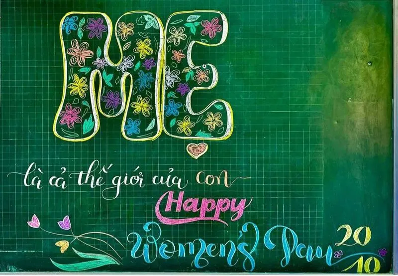 Tham khảo trang trí bảng 20/10