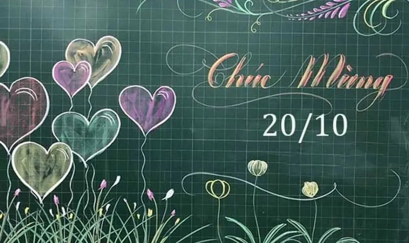 Trang trí bảng ngày 20 tháng 10