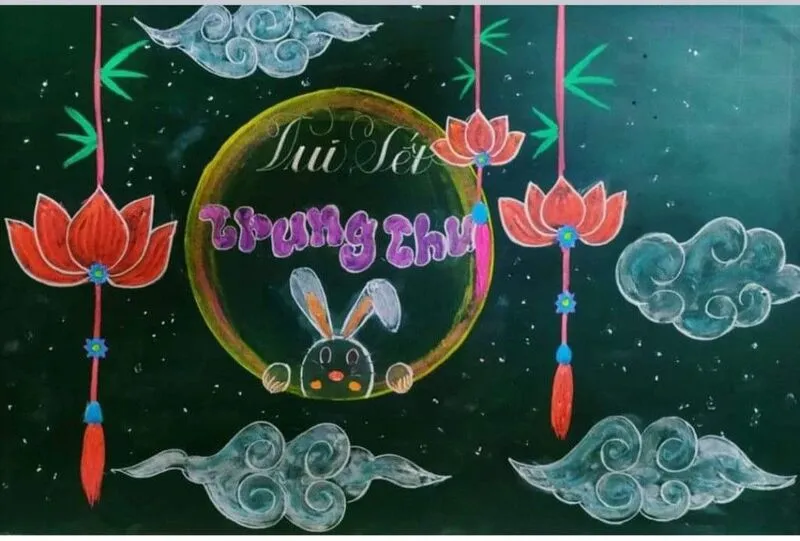 Vẽ bảng chủ đề Trung Thu