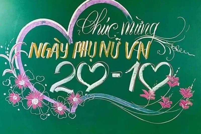 Ý tưởng vẽ bảng ngày 20/10