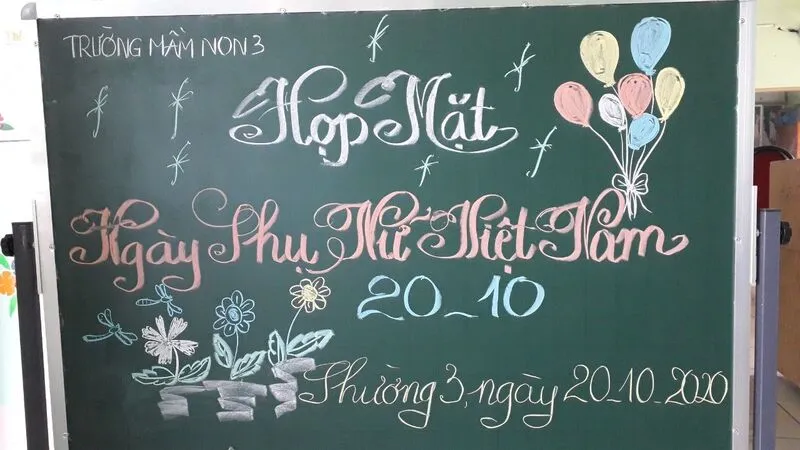 Ý tưởng vẽ bảng 20/10 cực kỳ đơn giản