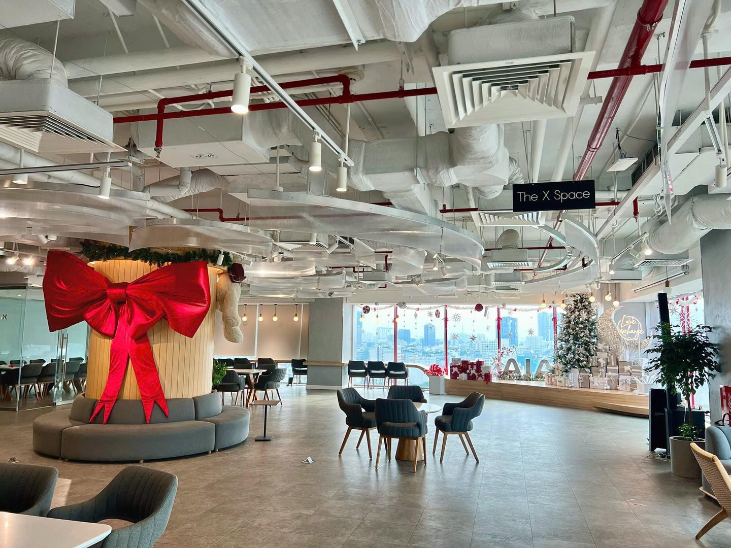 Christmas decor at AIA office