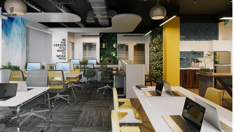 Coworking space optimizing productivity