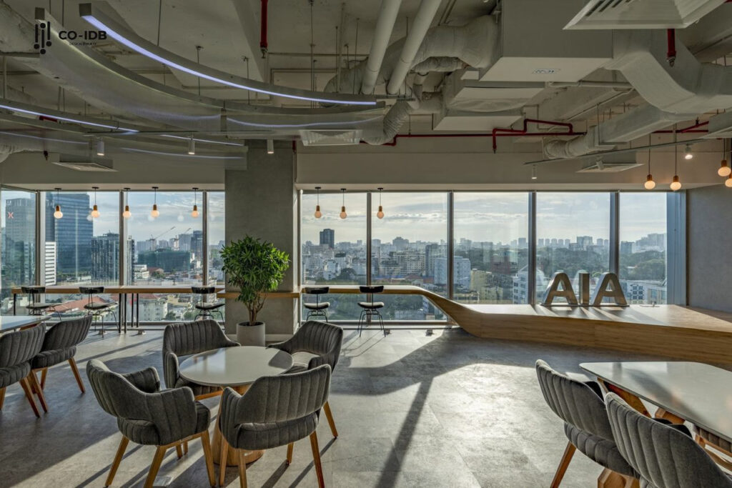 Very beautiful resting area with a very dynamic Industrial vibe
