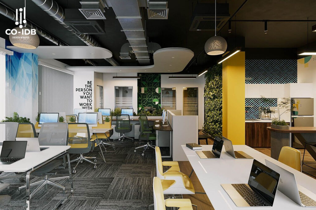 Thiết kế văn phòng Coworking Space đầy sáng tạo với điểm nổi bật ở bức tường cây làm vách ngăn giữa các khu vực cực mới lạ
