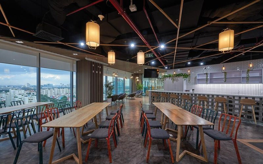Phòng pantry mang vẻ đẹp năng động với lối thiết kế theo phong cách công nghiệp và hiện đại